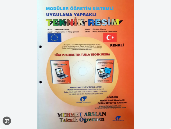 Mehmet Arslan Uygulama Yapraklı Teknik Resim kitabı
